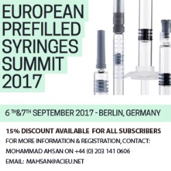 Berlin to Host 2nd European Prefilled Syringes Summit